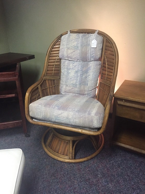 Items similar to Mid Century Rattan Chair on Etsy