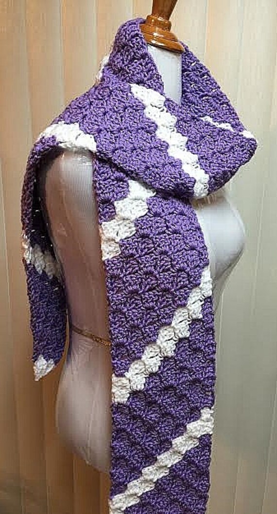 Lavender Crochet Scarf Purple Scarf Lavender By Cozyncutecrochet 8455