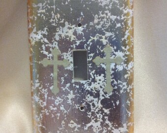 Gold Mercury Glass Look Light Switch Cover with Free Insulator/Sealer