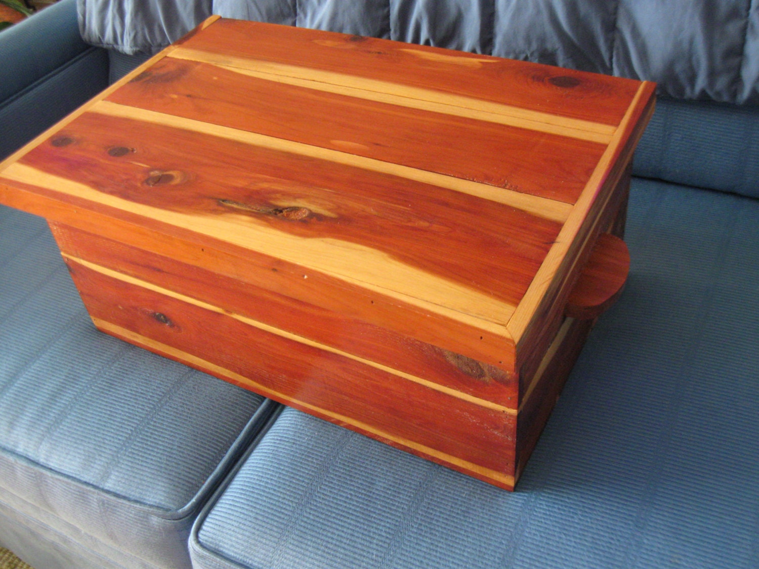 small cedar chest dorm room storage trunk wood primitive