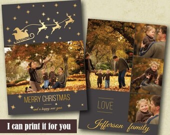 Printable Photo Christmas Cards, Holiday Card Templates, Christmas Cards With Photo, Diy Christmas Card, Custom Christmas Card, Xmas Cards