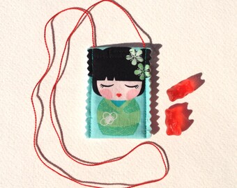 Child Necklace, Pocket Necklace, Fabric Necklace, Tooth Pocket, Stocking Stuffers