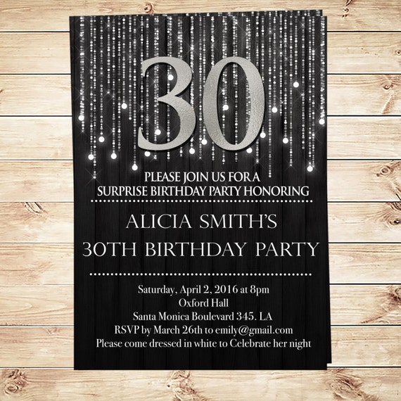 Editable 30Th Birthday Invitations 2