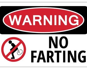 Fart sign | Etsy