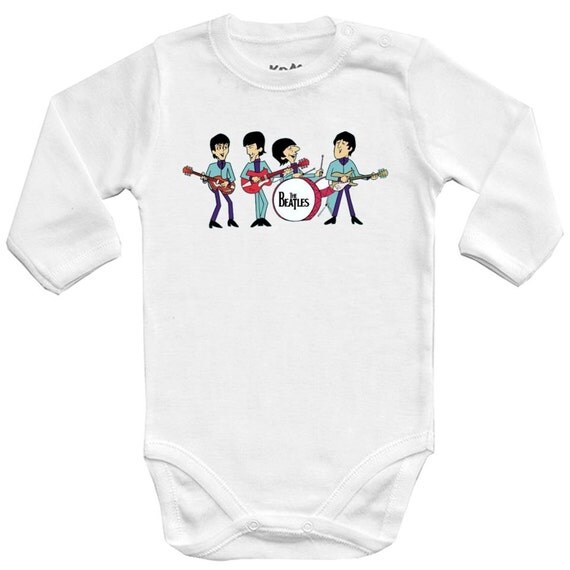 Beatles THE BEATLES Cartoon 5 Baby bodysuit Baby Vests Baby