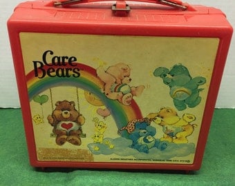 care bears plastic lunch box