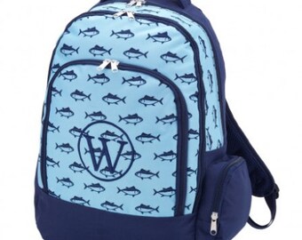 Monogrammed Boys Bookbag, Boys Backpack, Monogrammed Backpack, Boys Book bag, Monogrammed Book Bag, Sailboat Book bag, School bag