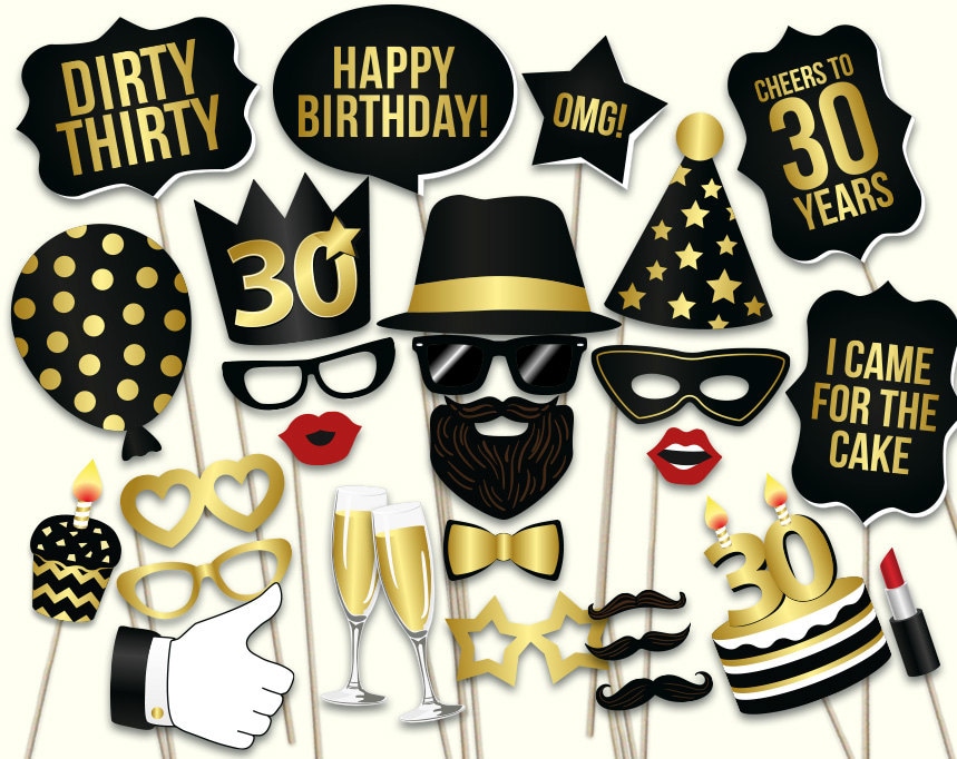 30th-birthday-photo-booth-props-printable-pdf-black-and