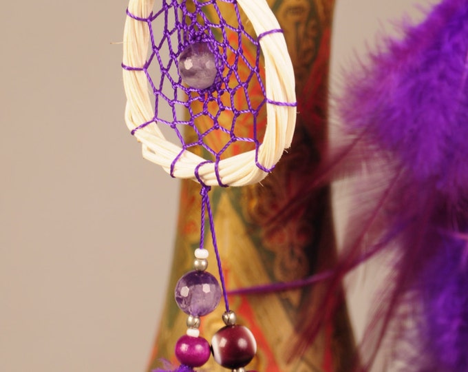 Violet hair clips pendants handmade exclusive Dreamcatcher hair clips pendants violet DreamCatcher Dreamcatchers Christmas violet hair clips