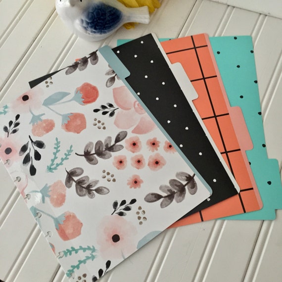 Happy Planner dividers mini or classic sizes 4 pack watercolor