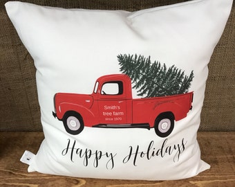 Happy Holidays pillow cover