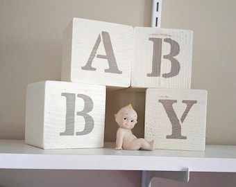 Nursery Blocks, Baby Blocks, Love Blocks, Nursery Decor, Rustic Nursery Decor, Reversible Blocks, Baby Shower Gift, Baby Gift, customizable