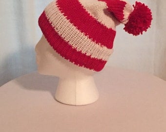 Unique red knit hat related items | Etsy