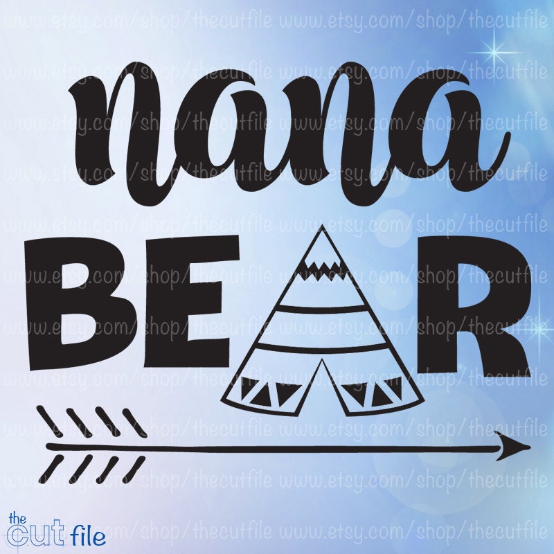 Download Nana Bear svg svg dxf jpeg eps htv design for cameo or