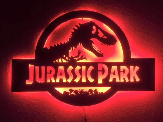 4 Foot Led Lights >> Wooden LED Back lit Jurassic Park Wall Light FREE SHIPPING 4 Foot Led Lights >> Wooden LED Back lit Jurassic Park Wall Light FREE SHIPPING
