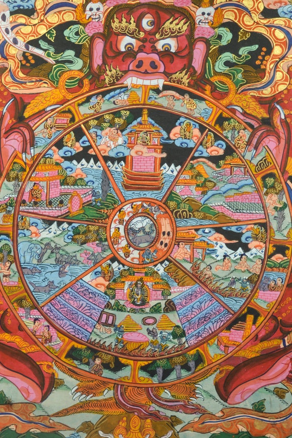 tibetan wheel of life thangka