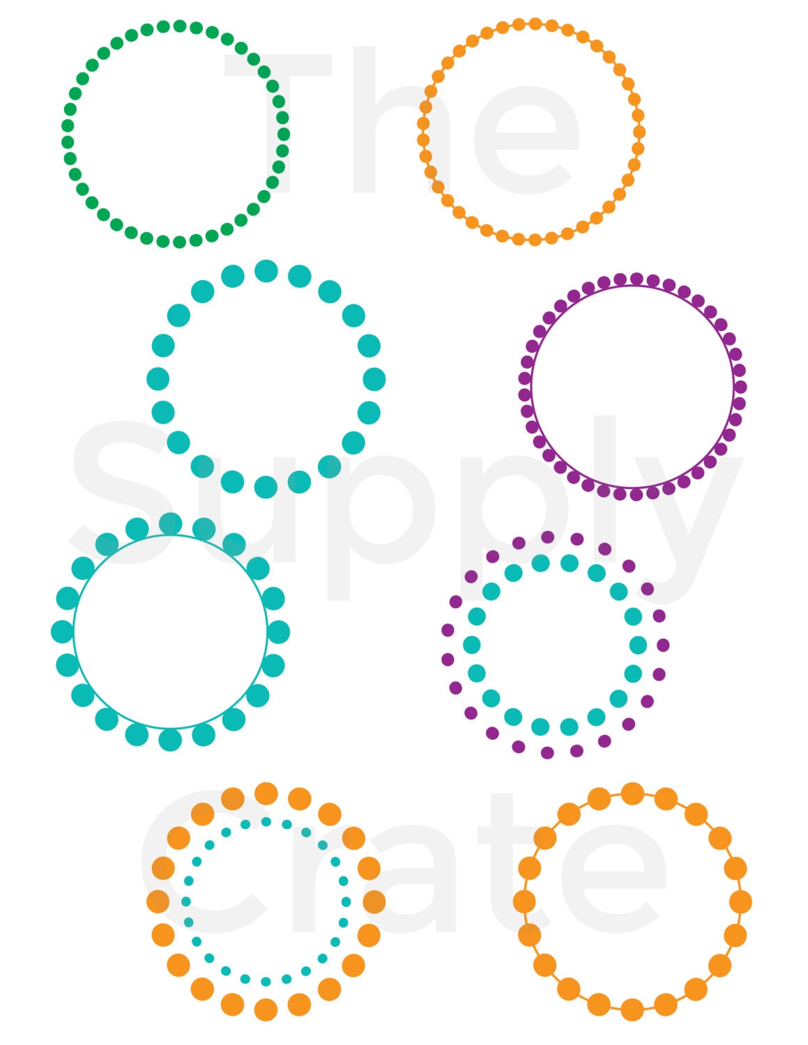 Download Polka Dot Circle Cut File Circle monogram file Vinyl File