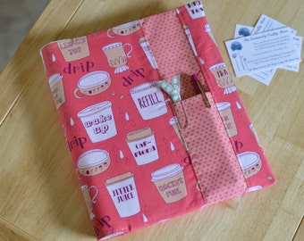 READY TO SHIP Day Planner Cover -Coffee Lovers Special