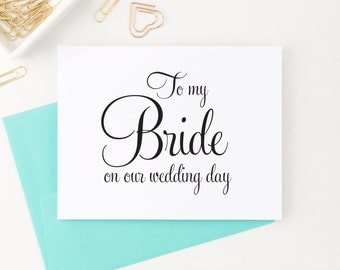 To my Bride on our wedding day Card, To my Bride Card, Wedding Day Card Bride, Bride Card, Gift to Bride from Groom, Wedding Gift, WFS02