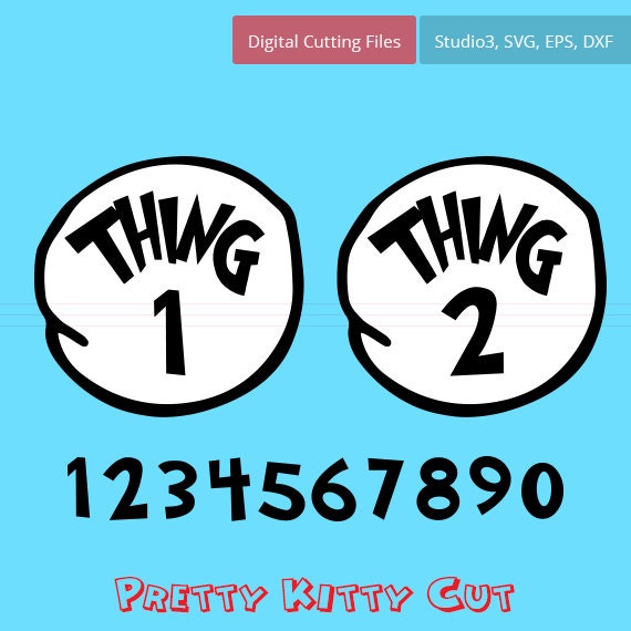 Download Thing 1 and Thing 2 instant download cut file svg studio3