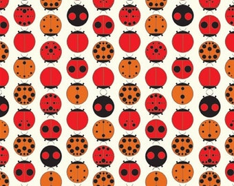 Charley Harper Ladybugs Half-Yard Organic Knit Fabric