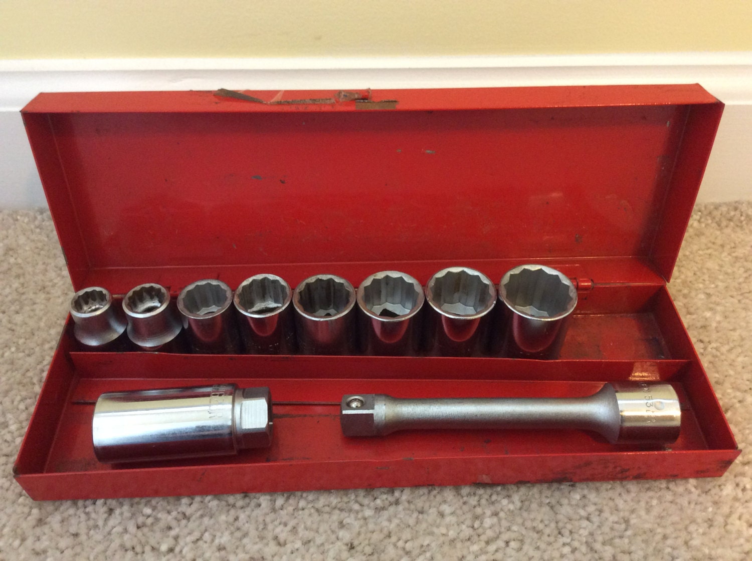 Vintage Thorsen 1/2 drive Socket Set MFD. by TimeTestedTreasures