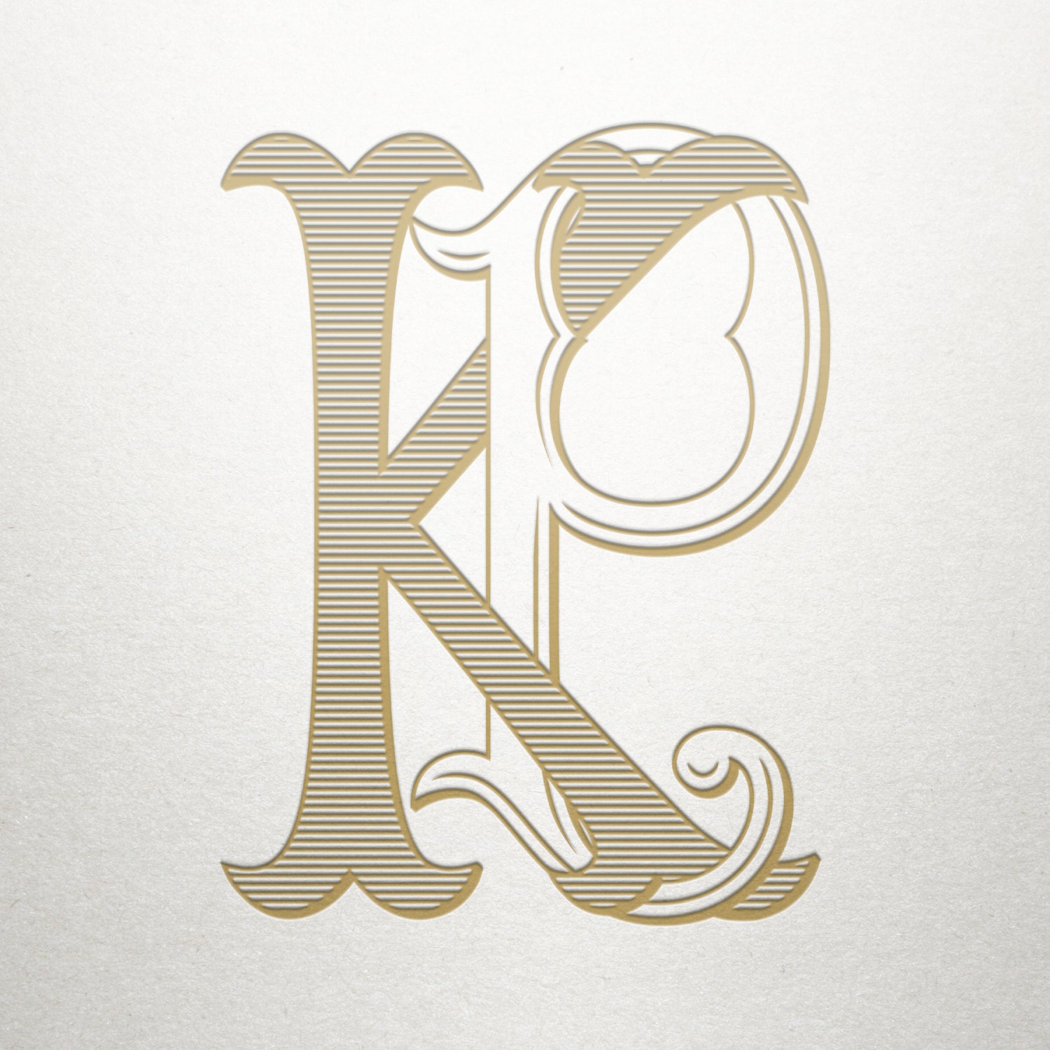 Antique Monogram Alphabet Kp Pk Antique Monogram By Shulerstudio