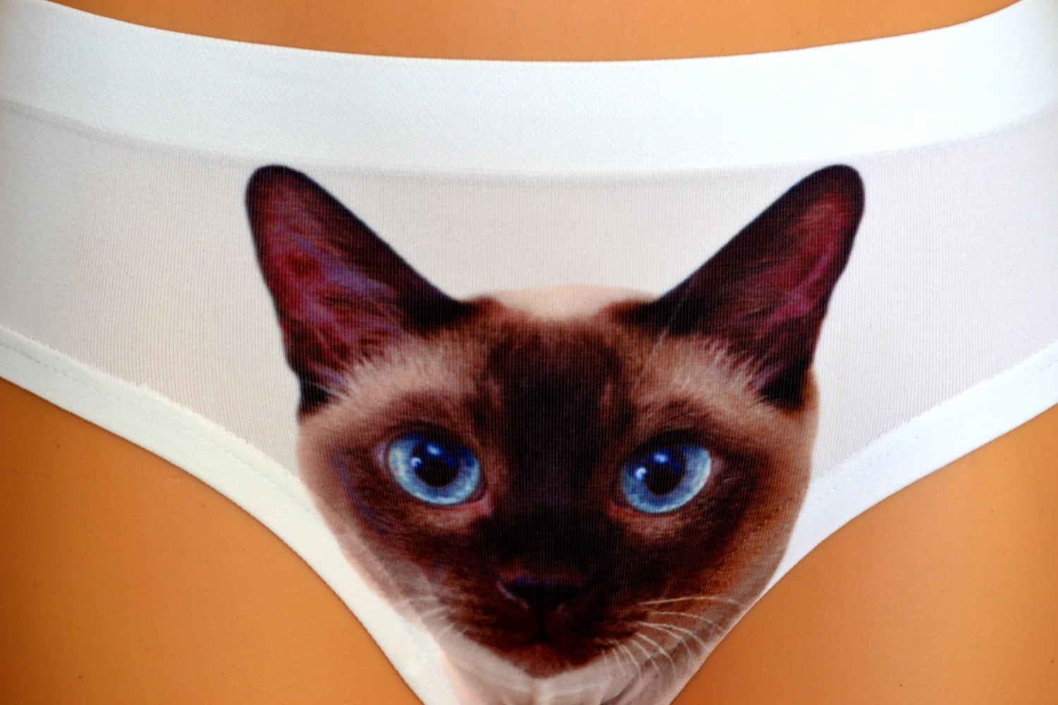 Cat panties underwear gift for her pussycat Siamese cat face S
