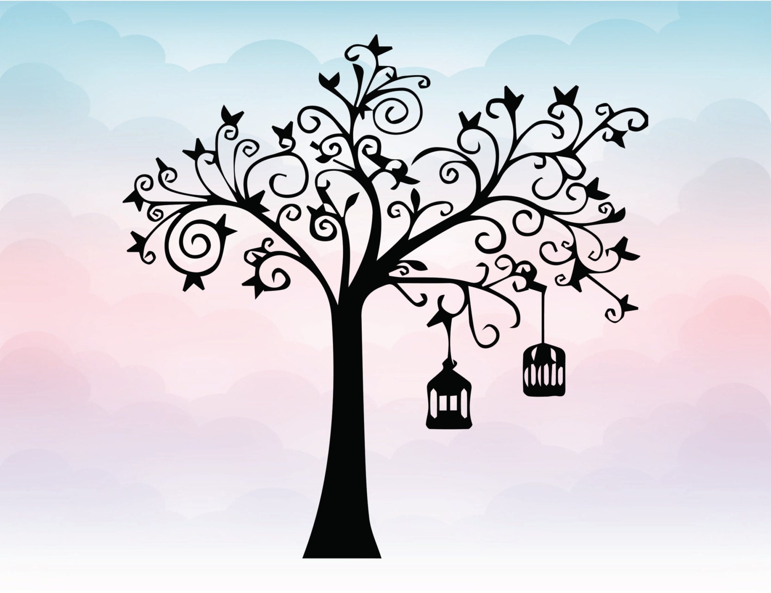 Download Tree wall decal for nursery in Svg Png Eps Pdf Ai vector for