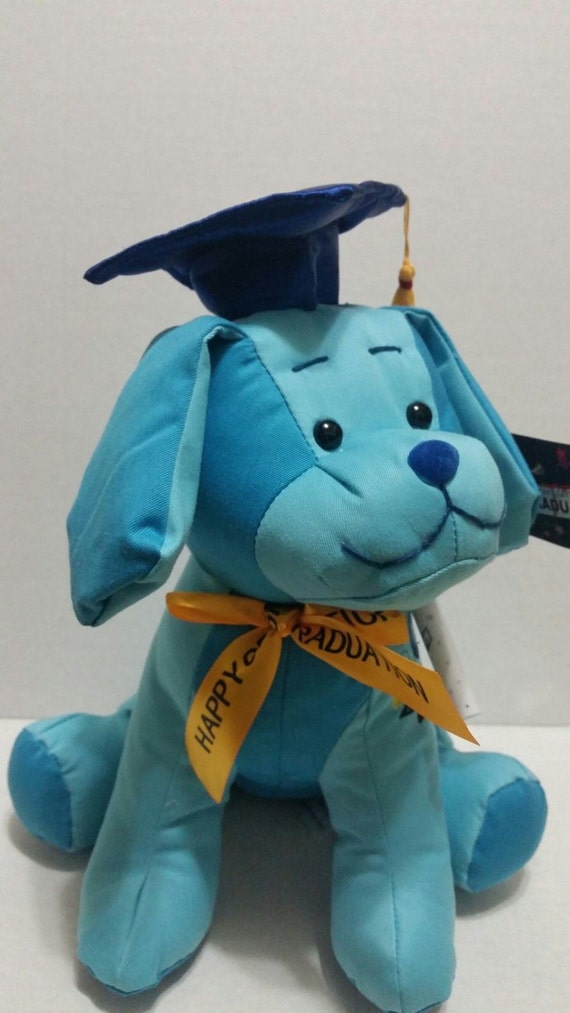 graduation stuffed dog