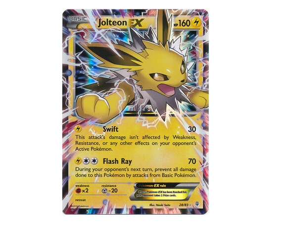 Jolteon EX 28/83 Pokemon Card Pokemon TCG: by THEPOKEMARTdotcom