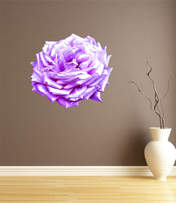 Light Purple Rose Wall Flower Decal Sticker by oOKimsKreationsOo