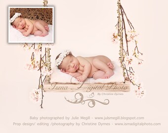 Beautiful Digital Newborn Photography Prop ( Swing 2 )