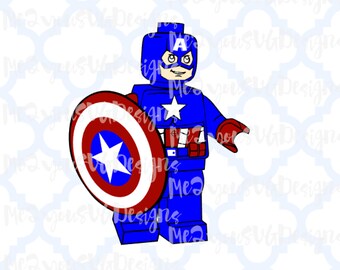 Lego Captain America SVG,EPS,PNG,Studio