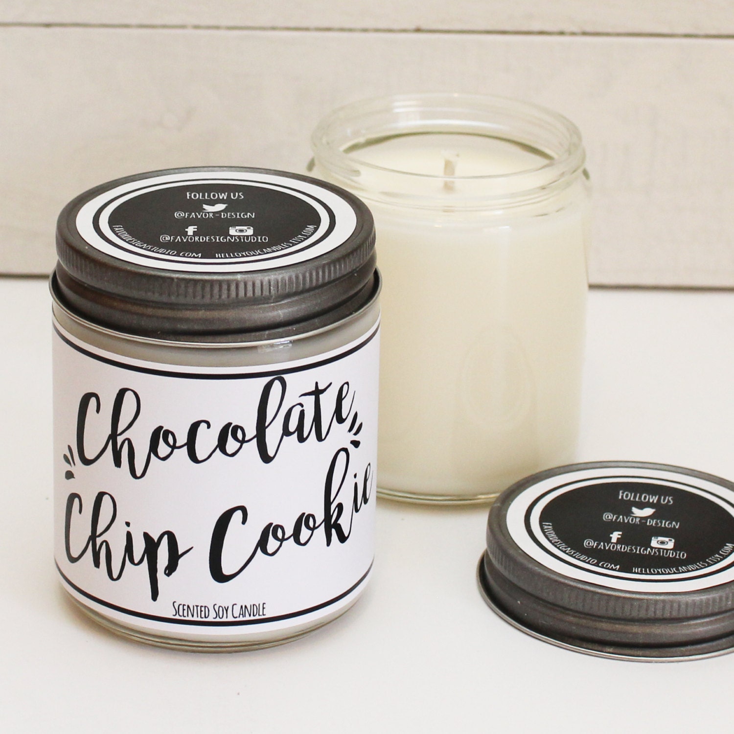 Chocolate Chip Cookie Scented Candle 8 oz by helloyoucandles