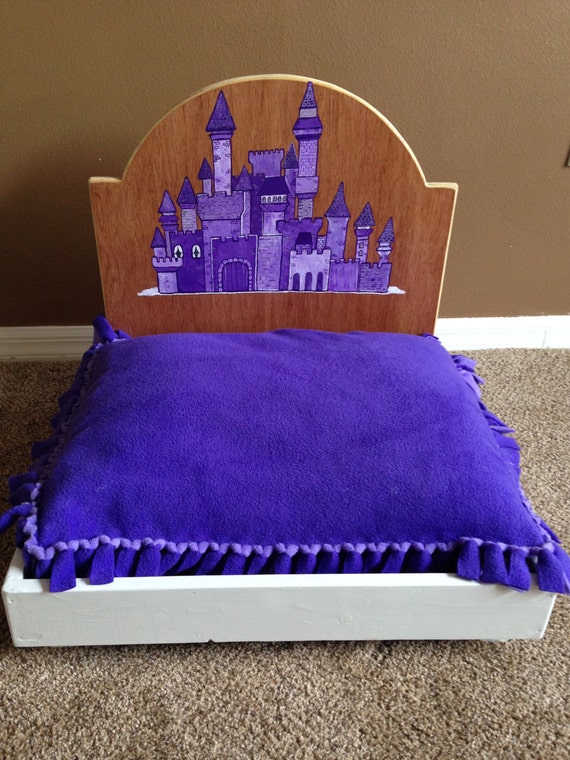 Items similar to Princess Castle Handmade Wooden Dog Bed, Pet Bed