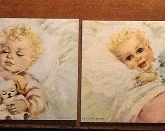 Vintage Set of 2 Florence Kroger Litho Prints