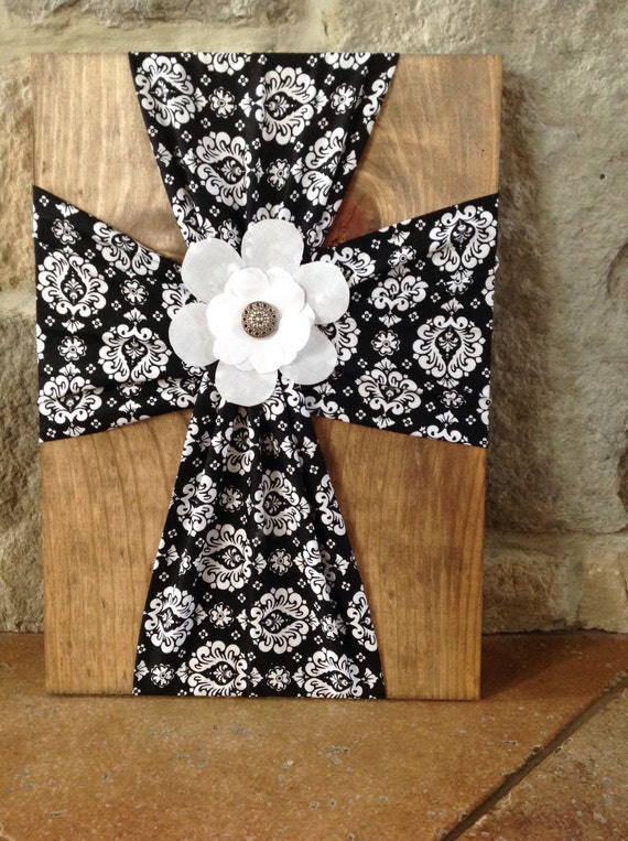 Items similar to Wood and fabric crosses on Etsy