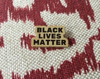 Black Lives Matter Lapel Pin - GOLD