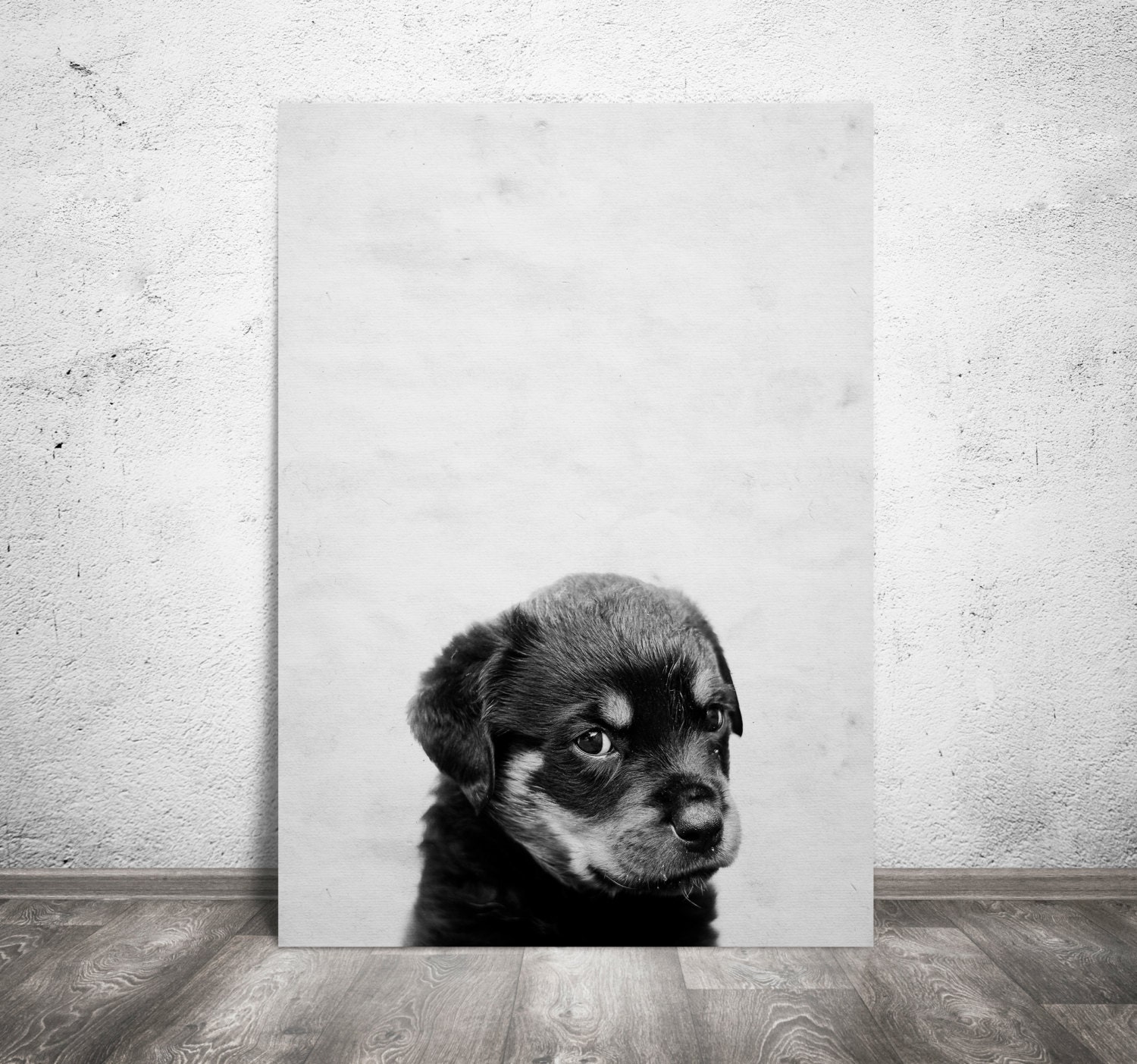 Dog Print Black And White Wall Art Puppy Print Nursery by Lgraphic