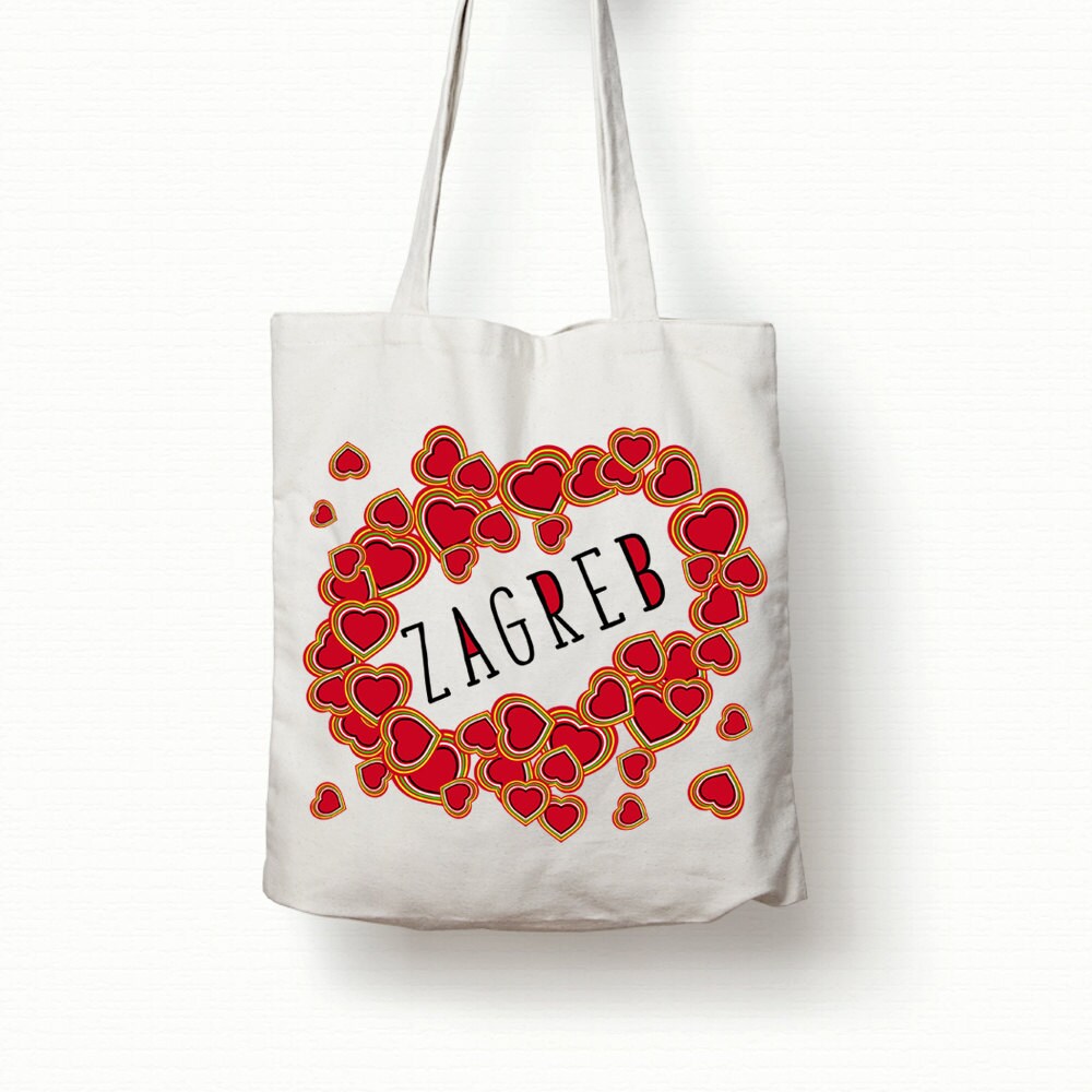 Croatian Tote bag Zagreb Croatian souvenir bag Souvenir