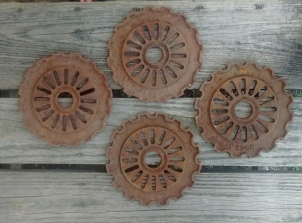 Four IHC Corn Planter Plates Cast Iron McCormick International
