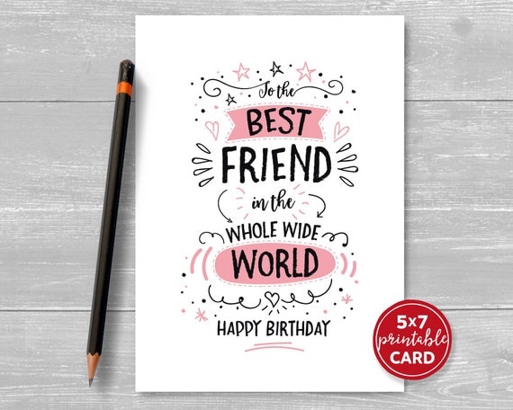 Best Friend Birthday Cards Printable - Printable Templates Free