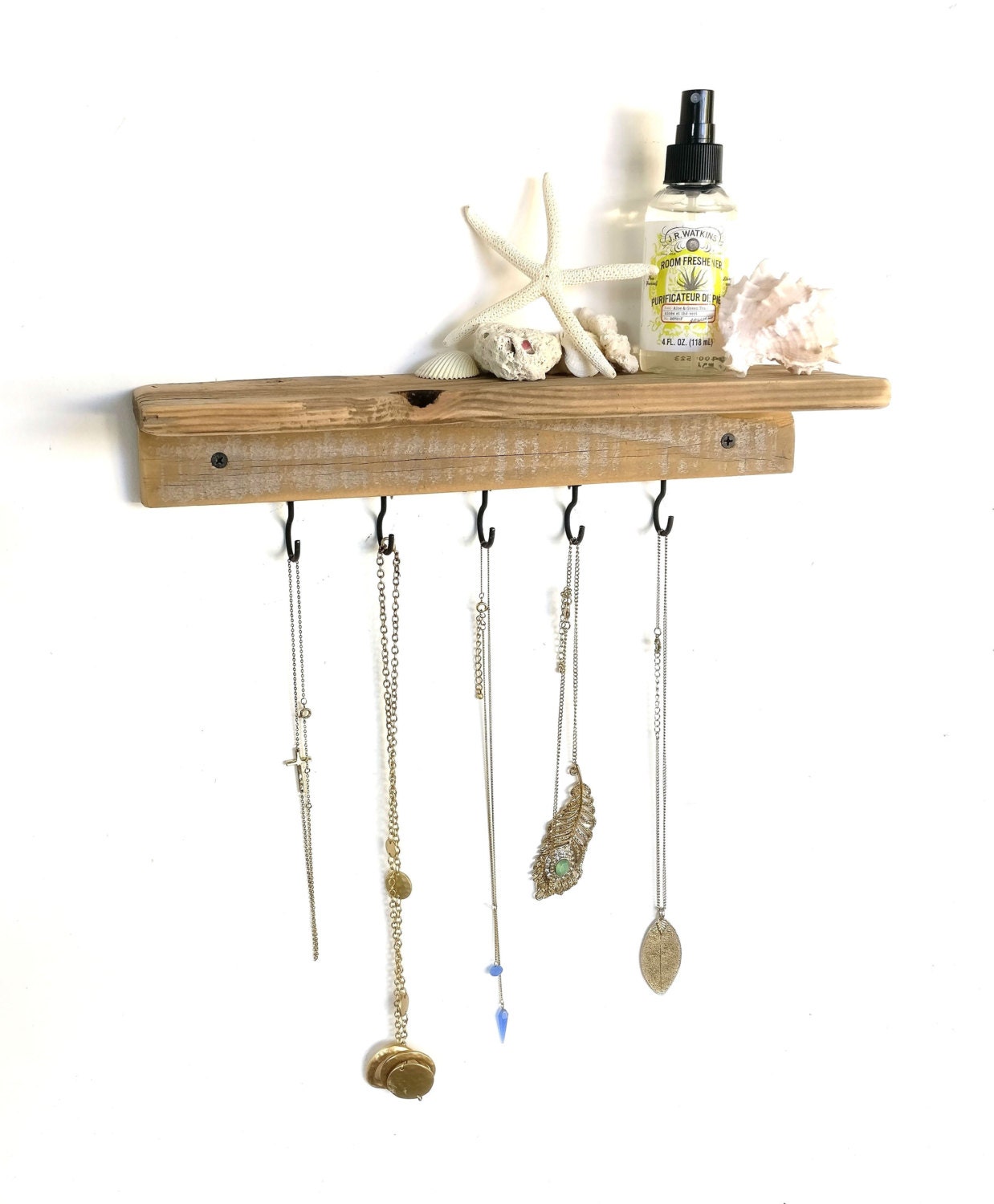 jewelry shelf with hooks