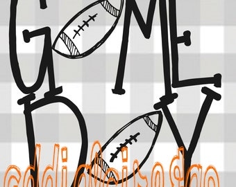 Game Day Hand Drawn File (svg, dxf, png)