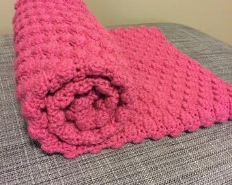 Items similar to Soft and Cozy Pink Baby Blanket on Etsy