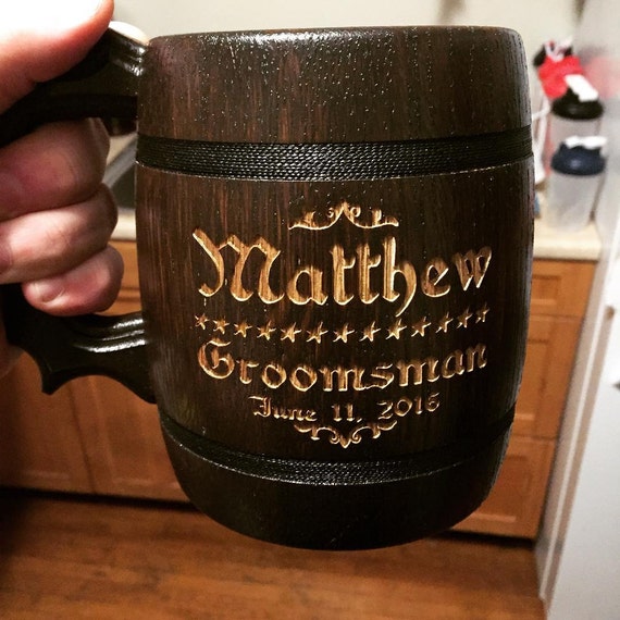 personalized Wooden mug by WoodenQ on Etsy