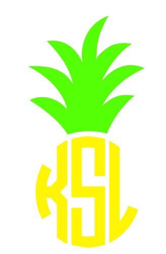 Pineapple car decal by Banjomonograms on Etsy