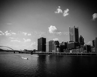 Pittsburgh Sky Line Black and White