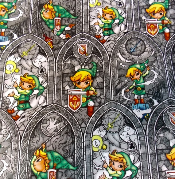 Zelda Fabric Link Fabric Gamer Fabric Legend of Zelda Quilt
